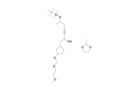 CYCLOPENTANE, 1-(2-METHYL-1,3-DIOXOLAN-2-YL)-4-(2-METHOXYETHYLOXYMETHYLOXY)-2-[6-(tert-BUTYLDIMETHYLSILYL)OXY-3-HEPTIN-2-OL-1-YL]-