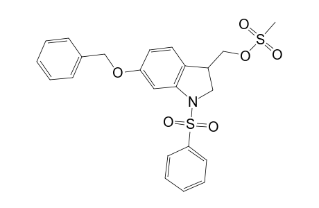 1H-Indole-3-methanol, 2,3-dihydro-6-(phenylmethoxy)-1-(phenylsulfonyl)-, 3-methanesulfonate, (.+-.)-