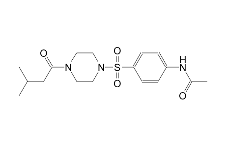 acetamide, N-[4-[[4-(3-methyl-1-oxobutyl)-1-piperazinyl]sulfonyl]phenyl]-