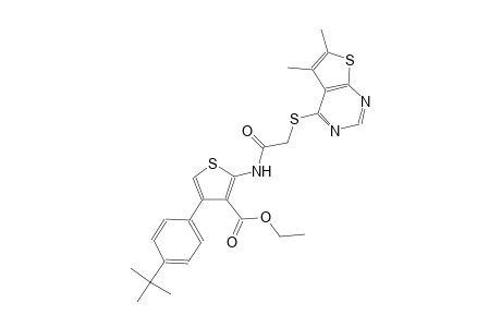 3-thiophenecarboxylic acid, 4-[4-(1,1-dimethylethyl)phenyl]-2-[[[(5,6-dimethylthieno[2,3-d]pyrimidin-4-yl)thio]acetyl]amino]-, ethyl ester
