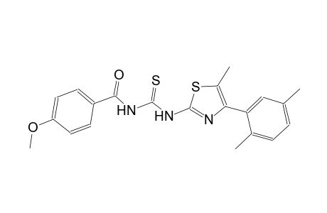 N-[4-(2,5-dimethylphenyl)-5-methyl-1,3-thiazol-2-yl]-N'-(4-methoxybenzoyl)thiourea