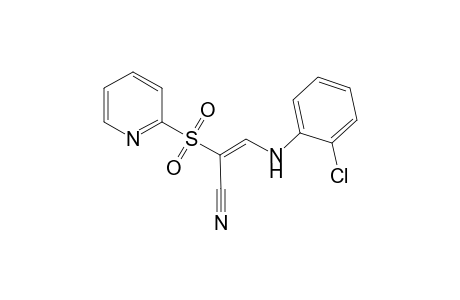 Propenenitrile, 3-(2-chlorophenylamino)-2-(2-pyridylsulfonyl)-