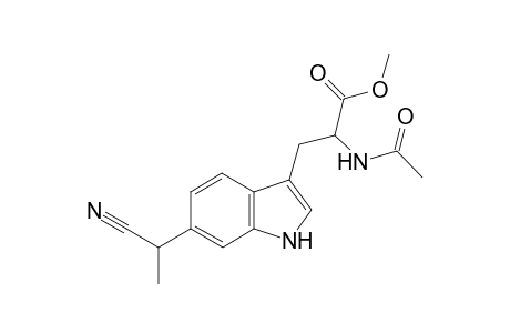 methyl 2-acetamido-3-[6-(1-cyanoethyl)-1H-indol-3-yl]propanoate