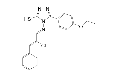 4-{[(E,2Z)-2-chloro-3-phenyl-2-propenylidene]amino}-5-(4-ethoxyphenyl)-4H-1,2,4-triazole-3-thiol