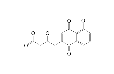 JUGLOMYCIN-C;(3'S)-4'-(5-HYDROXY-1,4-DIHYDRONAPHTHALIN-1,4-DION-2-YL)-3'-HYDROXYBUTYRIC-ACID