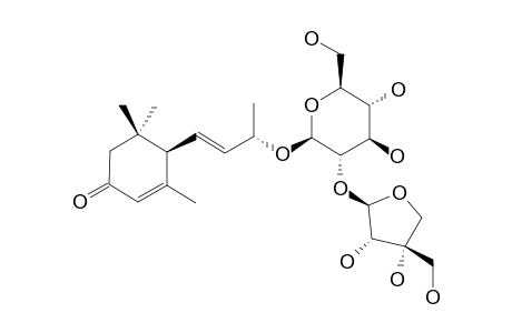 TRIFOSTIGMANOSIDE-II;(6R,7E,9R)-9-HYDROXYMEGASTIGMA-4,7-DIEN-3-ONE-9-O-BETA-D-APIOFURANOSYL-(1->2)-BETA-D-GLUCOPYRANOSIDE