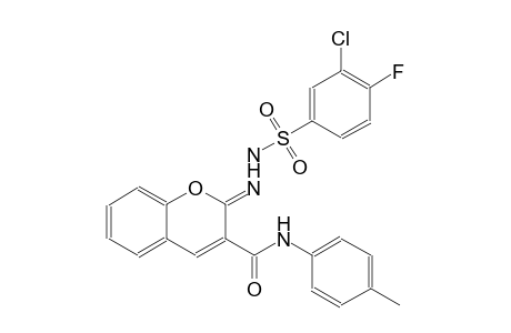 benzenesulfonic acid, 3-chloro-4-fluoro-, 2-[(2Z)-3-[[(4-methylphenyl)amino]carbonyl]-2H-1-benzopyran-2-ylidene]hydrazide