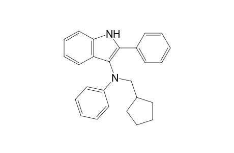 N-(cyclopentylmethyl)-N,2-diphenyl-1H-indol-3-amine