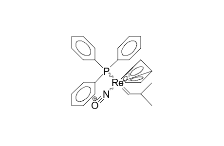/.eta.-5/-Cyclopentadienyl-nitroso-triphenylphosphino-2-methyl-1-propylidene rhenium cation
