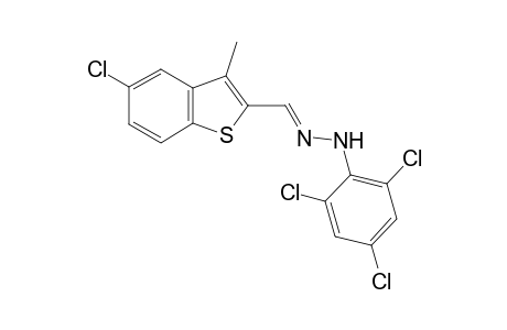 2,4,6-trichloro-N-[(E)-(5-chloro-3-methyl-1-benzothiophen-2-yl)methylideneamino]aniline