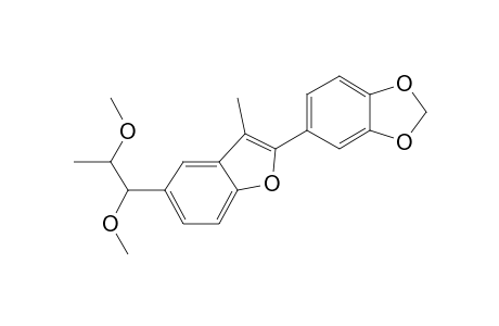 1-[2-(1,3-Benzodioxol-5-yl)-3-methyl-1-benzofuran-5-yl]propane-1,2-diol, 2me derivative