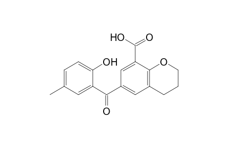 3,4-Dihydro-6-(2-hydroxy-5-methylbenzoyl)-2H-chromene-8-carboxylic acid