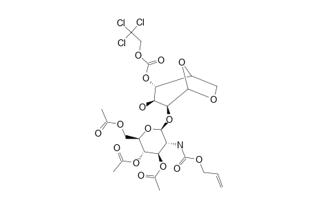 2-O-(3,4,6-TRI-O-ACETYL-2-N-ALLYLOXYCARBONYLAMINO-2-DEOXY-BETA-D-GLUCOPYRANOSYL)-1,6-ANHYDRO-4-O-(2,2,2-TRICHLOROETHOXYCARBONYL)-BETA-D-MANNOPYRANOSE
