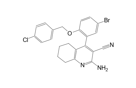2-amino-4-{5-bromo-2-[(4-chlorobenzyl)oxy]phenyl}-5,6,7,8-tetrahydro-3-quinolinecarbonitrile