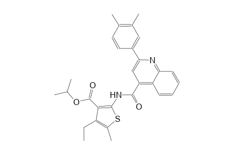 isopropyl 2-({[2-(3,4-dimethylphenyl)-4-quinolinyl]carbonyl}amino)-4-ethyl-5-methyl-3-thiophenecarboxylate
