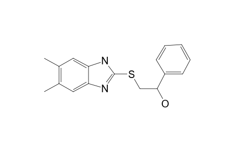 2-(2-Hydroxy-2-phenylethyl)thio-5,6-dimethylbenzimidazole