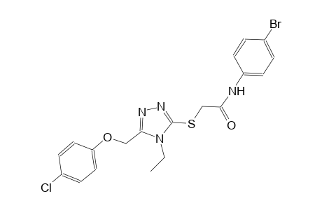 N-(4-bromophenyl)-2-({5-[(4-chlorophenoxy)methyl]-4-ethyl-4H-1,2,4-triazol-3-yl}sulfanyl)acetamide