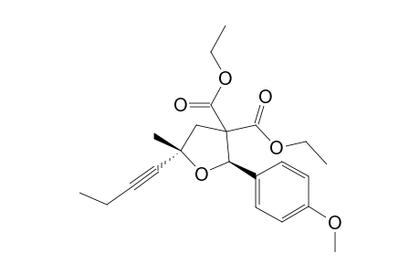 Diethyl 5-(but-1-ynyl)-2-(4-methoxyphenyl)-5-methyloxolane-3,3-dicarboxylate