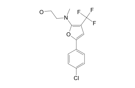 5-(4-CHLOROPHENYL)-2-[(2-HYDROXYETHYL)-METHYLAMINO]-3-(TRIFLUOROMETHYL)-FURAN