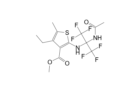methyl 2-{[1-(acetylamino)-2,2,2-trifluoro-1-(trifluoromethyl)ethyl]amino}-4-ethyl-5-methyl-3-thiophenecarboxylate