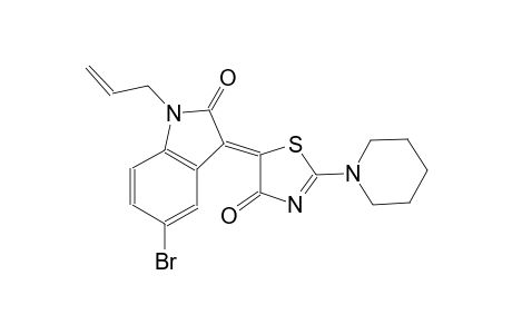 (3Z)-1-allyl-5-bromo-3-(4-oxo-2-(1-piperidinyl)-1,3-thiazol-5(4H)-ylidene)-1,3-dihydro-2H-indol-2-one