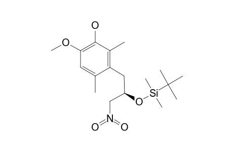 2-TERT.-BUTYLDIMETHYLSILYLOXY-1-(3-HYDROXY-4-METHOXY-2,6-DIMETHYLPHENYL)-3-NITROPROPANE