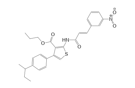 propyl 4-(4-sec-butylphenyl)-2-{[(2E)-3-(3-nitrophenyl)-2-propenoyl]amino}-3-thiophenecarboxylate