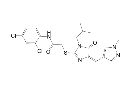 N-(2,4-dichlorophenyl)-2-({(4E)-1-isobutyl-4-[(1-methyl-1H-pyrazol-4-yl)methylene]-5-oxo-4,5-dihydro-1H-imidazol-2-yl}sulfanyl)acetamide