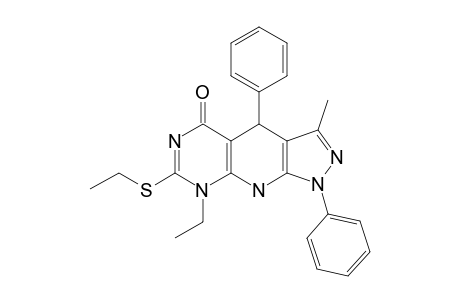 8-ETHYL-7-ETHYLTHIO-3-METHYL-1,4-DIPHENYL-4,6,9-TRIHYDRO-PYRAZOLO-[5,4-B]-PYRIMIDINO-[5,4-E]-PYRIDIN-5-ONE