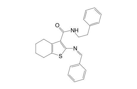 N-Phenethyl-2-[[phenylmethylidene]amino]-4,5,6,7-tetrahydro-1-benzothiophene-3-carboxamide
