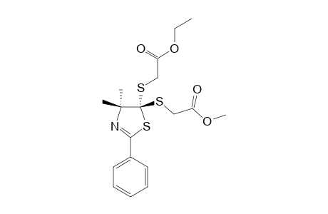 ETHYL-2-{{4,5-DIHYDRO-5-{[(METHOXYCARBONYL)-METHYL]-THIO}-4,4-DIMETHYL-2-PHENYL-1,3-THIAZOL-5-YL}-THIO}-ACETATE