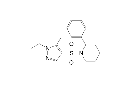 1-[(1-ethyl-5-methyl-1H-pyrazol-4-yl)sulfonyl]-2-phenylpiperidine