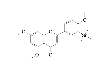 5,7,4'-Trimethoxy-3-(trimethylstannyl)flavone