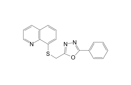 8-([(5-Phenyl-1,3,4-oxadiazol-2-yl)methyl]sulfanyl)quinoline