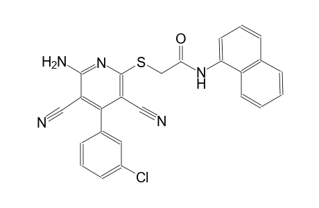 acetamide, 2-[[6-amino-4-(3-chlorophenyl)-3,5-dicyano-2-pyridinyl]thio]-N-(1-naphthalenyl)-