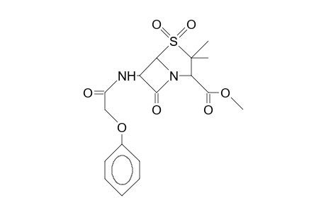 Methyl 6b-phenoxyacetamido-penicillanate S-dioxide