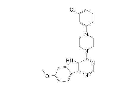 4-[4-(3-chlorophenyl)-1-piperazinyl]-7-methoxy-5H-pyrimido[5,4-b]indole