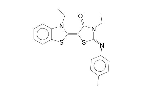 3-Ethyl-5-(3-ethyl-2(3H)-benzothiazolylidene)-2-(p-tolylimino)-4-thiazolidinone