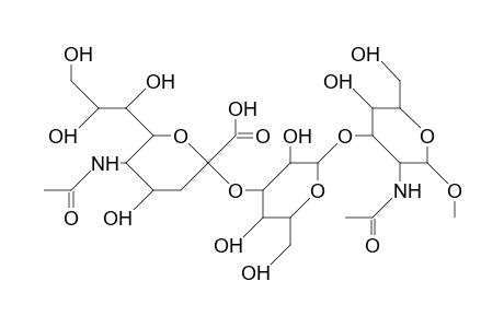Methyl(5-acamido-3,5-dideoxy-A-glycero-gal-2-nonulo-pyranosylonic acid)-(2-3)-B-galpyranosyl-(1-3)-2-acamido-2-deoxy-B-G