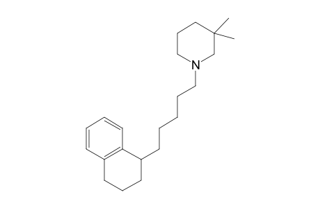 3,3-Dimethyl-1-[5-(1,2,3,4-tetrahyronaphthalen-1-yl)-n-pentyl]piperidine