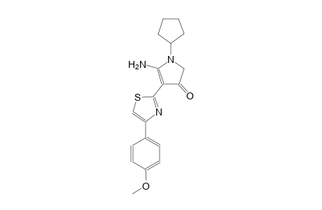 3H-pyrrol-3-one, 5-amino-1-cyclopentyl-1,2-dihydro-4-[4-(4-methoxyphenyl)-2-thiazolyl]-