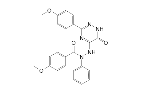 5-[N-(p-Methoxybenzoyl)-N-phenylhydrazino]-3-(p-methoxyphenyl)-1,2,4-triazin-6-one