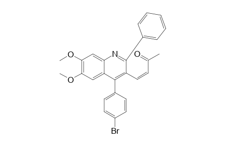 (3Z)-4-[4-(4-Bromophenyl)-6,7-dimethoxy-2-phenylquinolin-3-yl]but-3-en-2-one