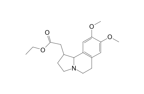 Ethyl 2-(8,9-dimethoxy-1,2,3,5,6,10b-hexahydropyrrolo(2,1-a)isoquinol-1-yl)ethanoate
