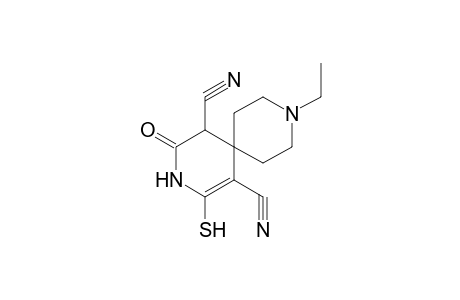 9-Ethyl-4-oxo-2-sulfanyl-3,9-diazaspiro[5.5]undec-1-ene-1,5-dicarbonitrile