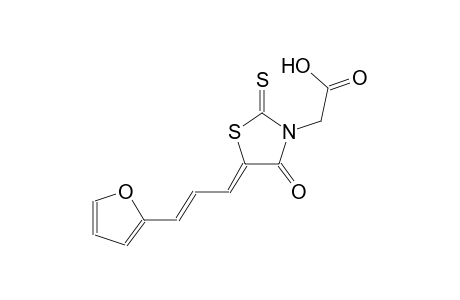 {(5Z)-5-[(2E)-3-(2-furyl)-2-propenylidene]-4-oxo-2-thioxo-1,3-thiazolidin-3-yl}acetic acid