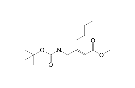 (E)-3-[[methyl-[(2-methylpropan-2-yl)oxy-oxomethyl]amino]methyl]-2-heptenoic acid methyl ester