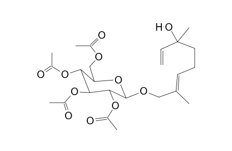 acetic acid [(2R,3R,4S,5R,6R)-3,5-diacetoxy-2-(acetoxymethyl)-6-[(2E)-6-hydroxy-2,6-dimethyl-octa-2,7-dienoxy]tetrahydropyran-4-yl] ester