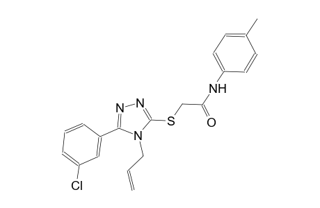 2-{[4-allyl-5-(3-chlorophenyl)-4H-1,2,4-triazol-3-yl]sulfanyl}-N-(4-methylphenyl)acetamide