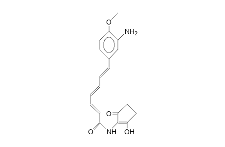 2,4,6-Heptatrienamide, 7-(3-amino-4-methoxyphenyl)-N-(2-hydroxy-5-oxo-1-cyclopenten-1-yl)-, (E,E,E)-